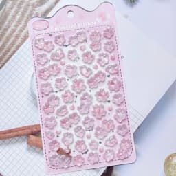 NEKONI 3D Relief Sakura Petal Stickers Cherry Blossom Journaling DIY Diary Stationery Sticker Decor School Supplies Gift