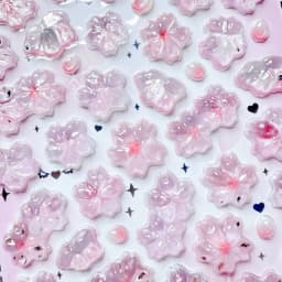 NEKONI 3D Relief Sakura Petal Stickers Cherry Blossom Journaling DIY Diary Stationery Sticker Decor School Supplies Gift