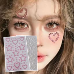 3D Star Heart Acrylic Crystal Stickers Kids DIY Decoration Self Adhesive Jewel Crafts Sparkly Rhinestone Stickers Girls Gifts