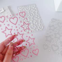 3D Star Heart Acrylic Crystal Stickers Kids DIY Decoration Self Adhesive Jewel Crafts Sparkly Rhinestone Stickers Girls Gifts