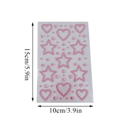 3D Star Heart Acrylic Crystal Stickers Kids DIY Decoration Self Adhesive Jewel Crafts Sparkly Rhinestone Stickers Girls Gifts