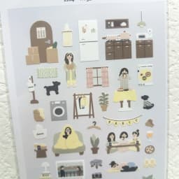 Korean Brand Suatelier My Daily Vlog at Home Stickers DIY Scrapbooking Diary Stationery Stickers School Supplies 1104