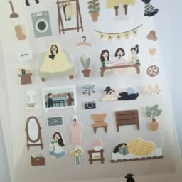 Korean Brand Suatelier My Daily Vlog at Home Stickers DIY Scrapbooking Diary Stationery Stickers School Supplies 1104
