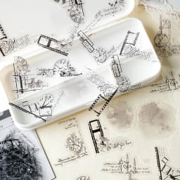 Etori Life Poem Ink Mark Series 30Pcs Vintage Watercolor Collage Pet Stickers Floral Lace Old Newspaper Clock Journal Decoration Materials for Laptops, Phone Stickers, Suitcases, Office Decoration Accessories, DIY Crafts, Pencil Cases, Handmade Scrapbooking Supplies, Student Gift Paper Bags, Children's Stickers, Gifts for Friends