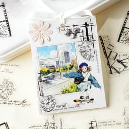 Etori Life Poem Ink Mark Series 30Pcs Vintage Watercolor Collage Pet Stickers Floral Lace Old Newspaper Clock Journal Decoration Materials for Laptops, Phone Stickers, Suitcases, Office Decoration Accessories, DIY Crafts, Pencil Cases, Handmade Scrapbooking Supplies, Student Gift Paper Bags, Children's Stickers, Gifts for Friends