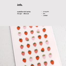 Korean Import Original Suatelier New Strawberry Cute Stickers Mini Scrapbooking Diy Journal Decor Stationery Sticker 130