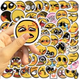 10/30/60PCS Cute Mood Yellow Sticker Aesthetic Korean Stationery PVC Decoration Scrapbooking School Supplies