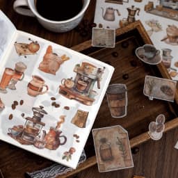 Journal GO 50pcs/lot A Taste in The World Vintage Stickers Collage Scrapbooking Sticker Creative DIY Journal Stationery Label