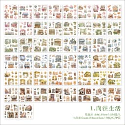 Journal GO 50pcs/lot A Taste in The World Vintage Stickers Collage Scrapbooking Sticker Creative DIY Journal Stationery Label