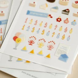 Korean Import Brand Suatelier Kawaii Birthday Cakes Candles Stickers Scrapbooking Diy Diary Stationery Sticker Cute