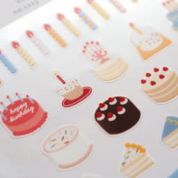 Korean Import Brand Suatelier Kawaii Birthday Cakes Candles Stickers Scrapbooking Diy Diary Stationery Sticker Cute
