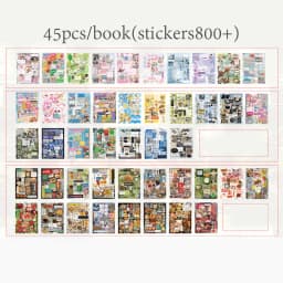 Mr.Paper 3Style 45Pcs/bag cut film sticker book for DIY handbook phone case photo frame album scrapbook hang tag card decoration