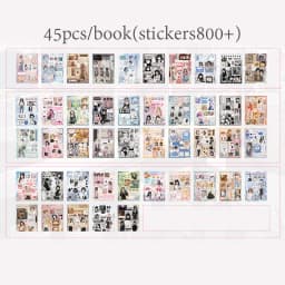 Mr.Paper 3Style 45Pcs/bag cut film sticker book for DIY handbook phone case photo frame album scrapbook hang tag card decoration