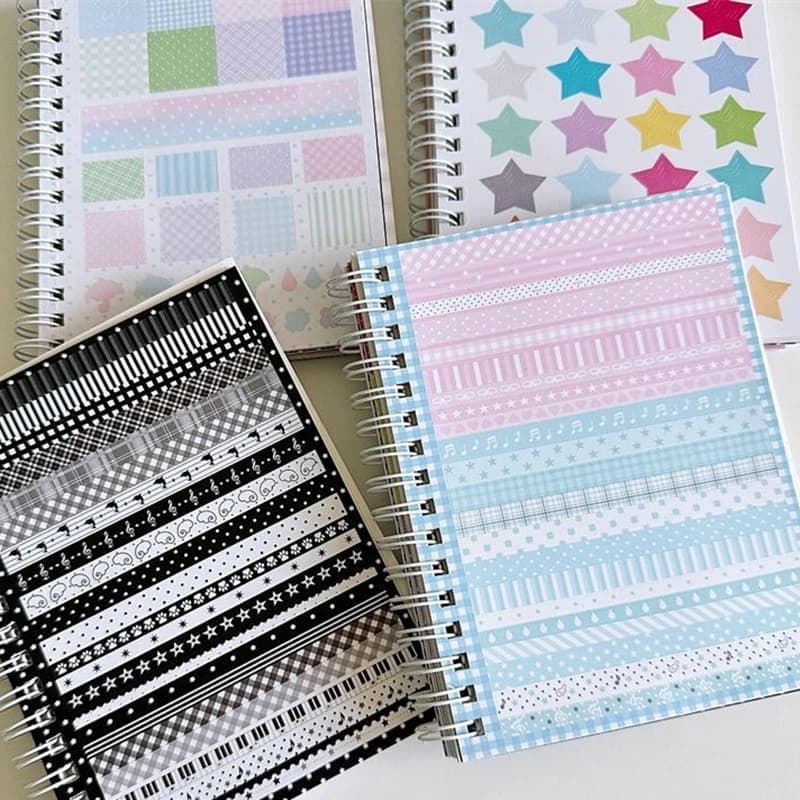 32pcs/book New Korean Ins Cute Multi-material Sticker for Phone Camera Journal DIY Decoration Sticker Kawaii Stationery Gift