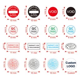 1000pcs new round 8/10mm rectangular 11X6mm computer /Ipad/ Electronics warranty label Fragile seal sticker can be customized