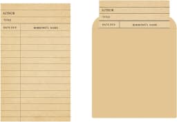 Library Card Pocket with Envelopes25Pack Self Adhesive Book Checkout Out Cards - Due Date Note Cards Vintage Library Card