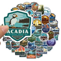 50PCS National Park Landscape Graffiti Stickers DIY Luggage Speaker Skateboard Water Cup Notebook Waterproof Stickers