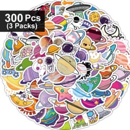 50-300pcs Space Planet Astronaut Stickers Cartoon Cute Decals Stationery Guitar Phone Bicycle Laptop Luggage Car Graffiti