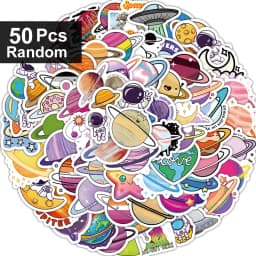 50-300pcs Space Planet Astronaut Stickers Cartoon Cute Decals Stationery Guitar Phone Bicycle Laptop Luggage Car Graffiti