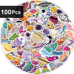 50-300pcs Space Planet Astronaut Stickers Cartoon Cute Decals Stationery Guitar Phone Bicycle Laptop Luggage Car Graffiti