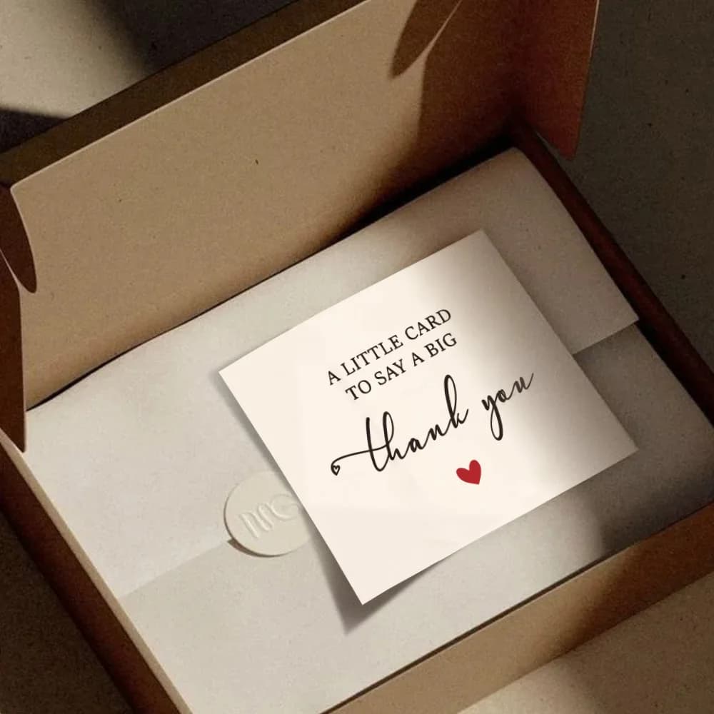 50 Pcs/pack Thank You Cards Business Card,Suitable for Business, Baby Shower, Wedding, Small Business, Graduation