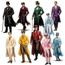 Cute Victorian Era Attire Gentlemen Stickers Self-made Fashion Girl Scrapbooking /Decorative /DIY Craft Photo Album Journal