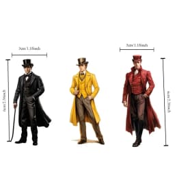Cute Victorian Era Attire Gentlemen Stickers Self-made Fashion Girl Scrapbooking /Decorative /DIY Craft Photo Album Journal