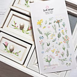Korean Import Brand Suatelier Bouquet PVC Stickers Scrapbooking Diy Journaling Diary Stationery Sticker Aesthetic Cute Gift