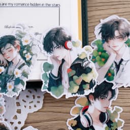 16pcs Floral Youth Cartoon Waterproof Decorative Boy Stickers for Planner Journal Notebook Ins DIY Waterproof