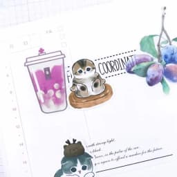 35pcs Cute Hand-painted Cat Friend Fashion Autumn And Winter Clothing Colorful Decoration Sticker To Diy Ablum Diary Stickers