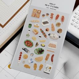 Korean Import Original Suatelier Snack Street Food Stickers Scrapbooking Diy Journal Stationery Sticker Art Dec Supplies 1167