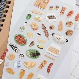Korean Import Original Suatelier Snack Street Food Stickers Scrapbooking Diy Journal Stationery Sticker Art Dec Supplies 1167