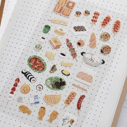 Korean Import Original Suatelier Snack Street Food Stickers Scrapbooking Diy Journal Stationery Sticker Art Dec Supplies 1167