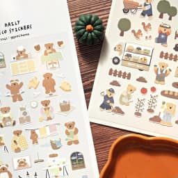 Korean Import Suatelier Kawaii Bear Home Farm Life Paper Stickers Scrapbooking Diy Journal Stationery Sticker Deco School Supply