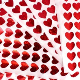 600 Pcs Red Heart Stickers, Small Holographic Stickers for Student Reward 0.5in Small Sparkly Sticker for Gift Sealing