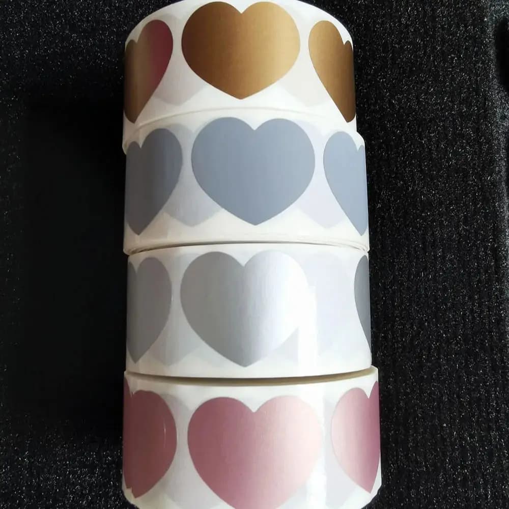 1000pc/Roll 30*35mm Gold Or Silver Love Heart Scratch Off Stickers,Secret Message/Wedding/Lovers Game Scratching Label Sticker