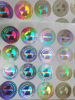 290pcs 20mm Diameter Round One Time Use VOID Sticker Original Genuine Guaranteed Holographic Warranty Seal Label For Packaging