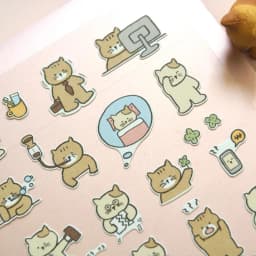 Korean Import Original Suatelier Cat Life Cartoon Paper Stickers Scrapbooking Diy Journal Stationery Sticke Deco Art Supply 1176