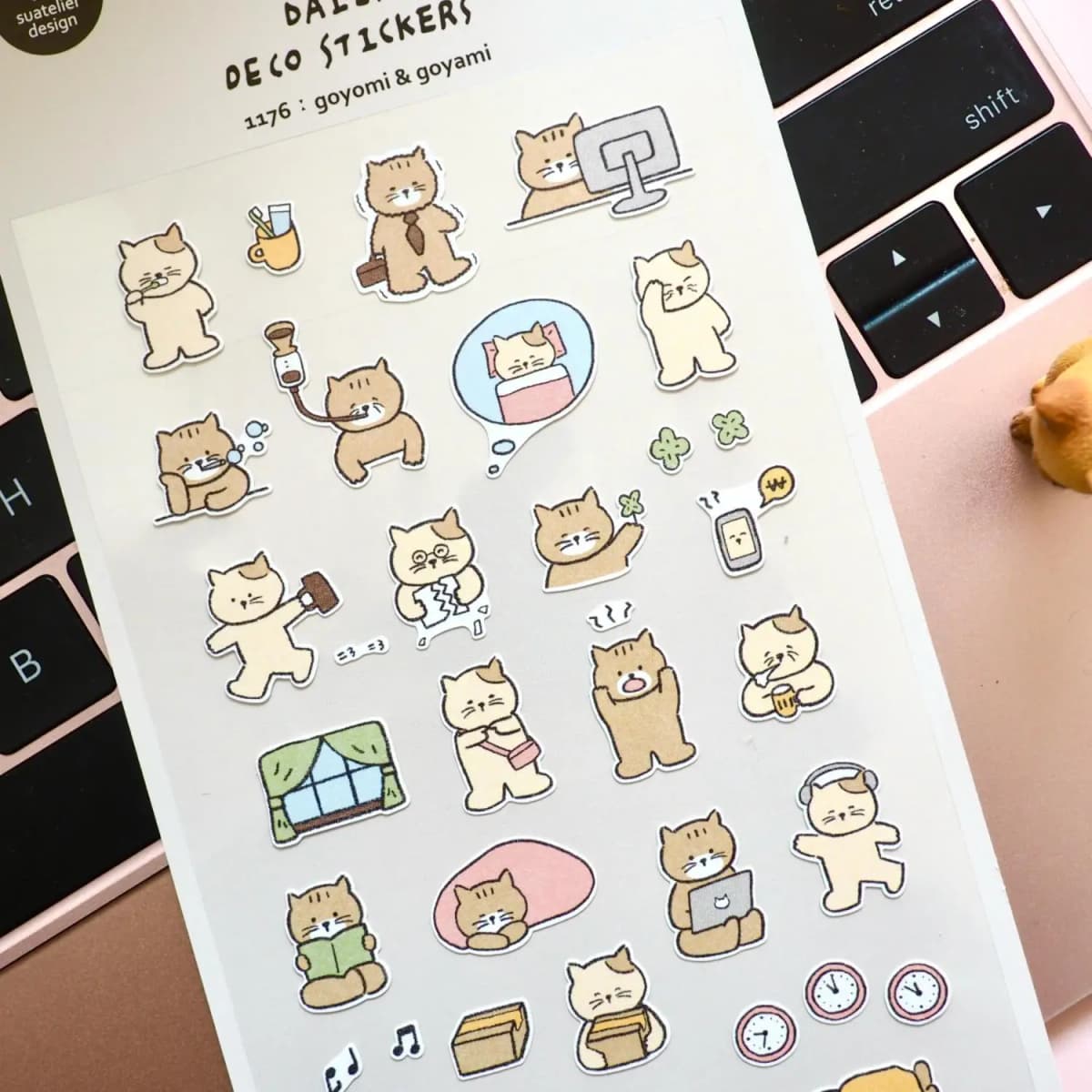 Korean Import Original Suatelier Cat Life Cartoon Paper Stickers Scrapbooking Diy Journal Stationery Sticke Deco Art Supply 1176