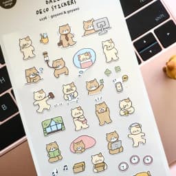 Korean Import Original Suatelier Cat Life Cartoon Paper Stickers Scrapbooking Diy Journal Stationery Sticke Deco Art Supply 1176