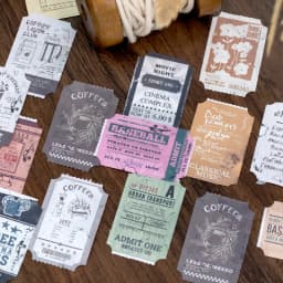 Journal GO 3x200cm Vintage Label Paper Tape Stickers Tag Decoration Scrapbooking Supplies Junk Journal Kit Crafts Making Decals