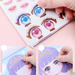 1set Toy Puzzle Stickers Reusable for Girls Cartoon Princess Make a Face Stickers Handicrafts Creative Kids Stickers
