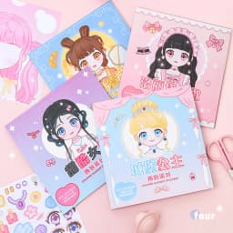 1set Toy Puzzle Stickers Reusable for Girls Cartoon Princess Make a Face Stickers Handicrafts Creative Kids Stickers