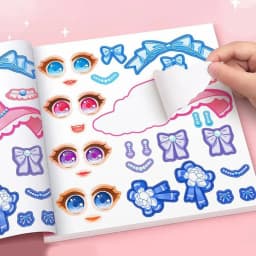 1set Toy Puzzle Stickers Reusable for Girls Cartoon Princess Make a Face Stickers Handicrafts Creative Kids Stickers