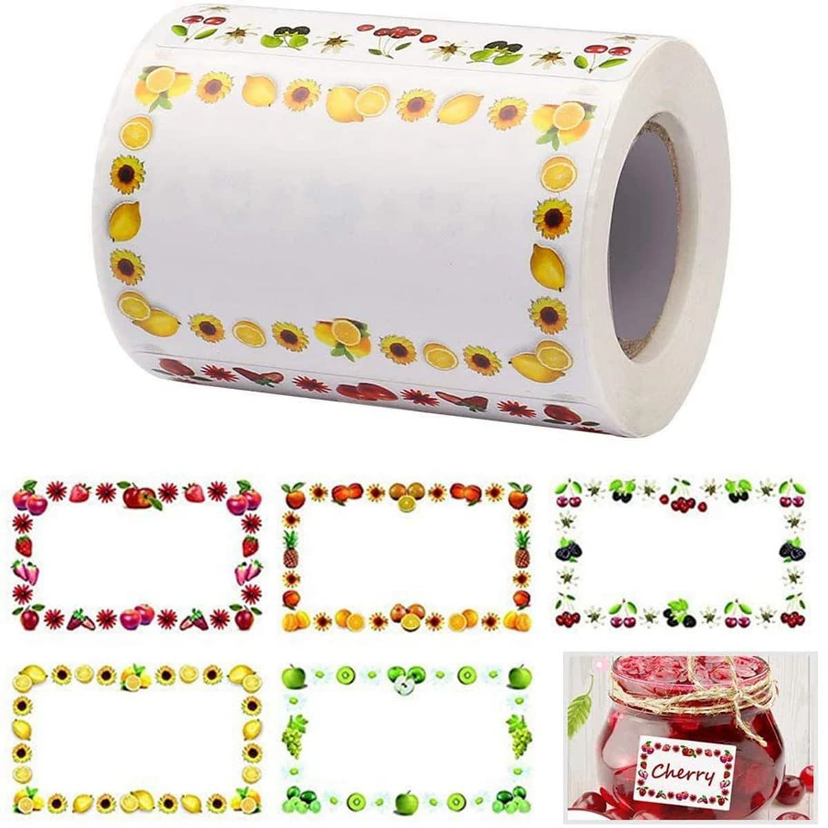 250Pcs Rectangle Canning Labels for Food Containers Jars Kitchen Restaurant Storage Organization, Can Write, 1.2' X 2'