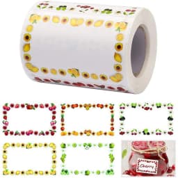 250Pcs Rectangle Canning Labels for Food Containers Jars Kitchen Restaurant Storage Organization, Can Write, 1.2' X 2'