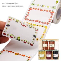 250Pcs Rectangle Canning Labels for Food Containers Jars Kitchen Restaurant Storage Organization, Can Write, 1.2' X 2'