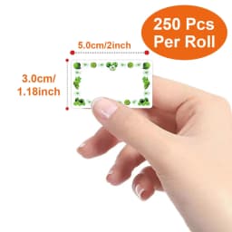 250Pcs Rectangle Canning Labels for Food Containers Jars Kitchen Restaurant Storage Organization, Can Write, 1.2' X 2'
