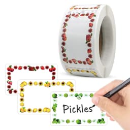 250Pcs Rectangle Canning Labels for Food Containers Jars Kitchen Restaurant Storage Organization, Can Write, 1.2' X 2'
