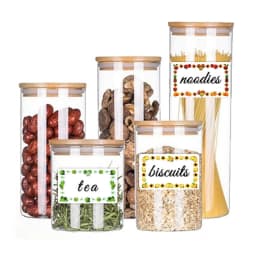 250Pcs Rectangle Canning Labels for Food Containers Jars Kitchen Restaurant Storage Organization, Can Write, 1.2' X 2'